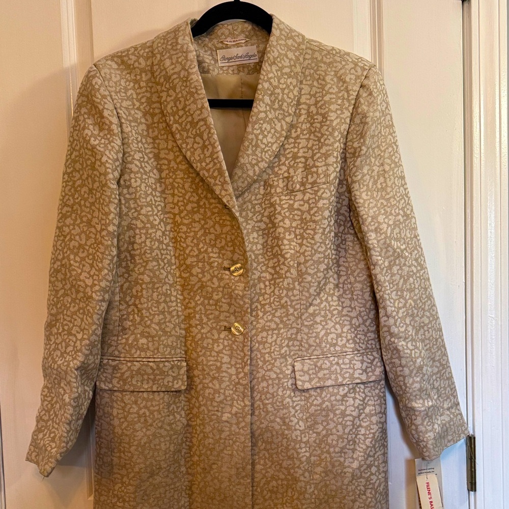Jacqueline Ferrar Beige Patterned Blazer